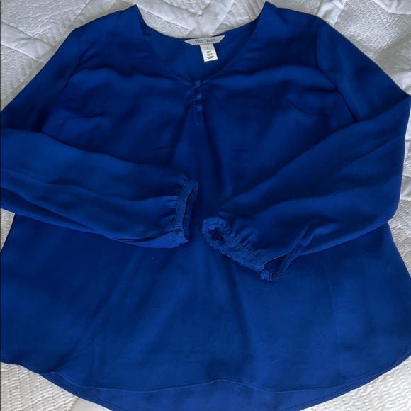 White House Black Market Royal Blue Blouse-EUC - Picture 3 of 4